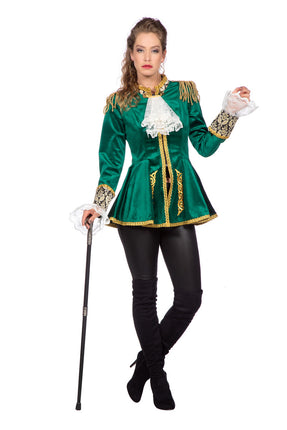 Feestbazaar Luxe Jas Markiezin Fluweel Groen