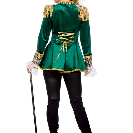 Feestbazaar Luxe Jas Markiezin Fluweel Groen