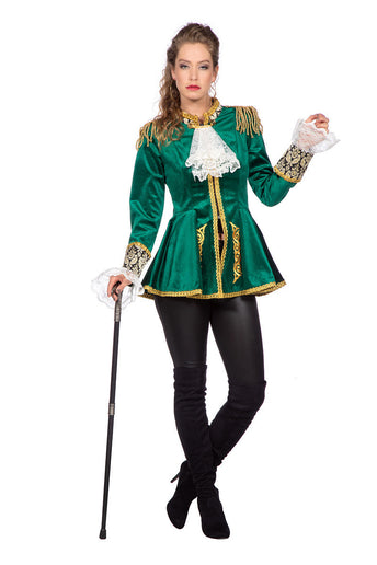 Feestbazaar Luxe Jas Markiezin Groen Nijevelt