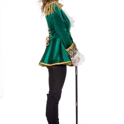 Feestbazaar Luxe Jas Markiezin Groen Nijevelt
