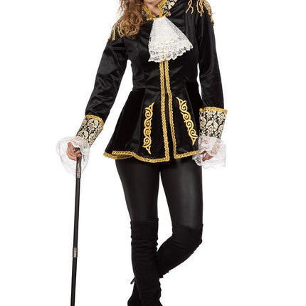 Feestbazaar Luxe Jas Markiezin Zwart Borch