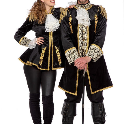 Feestbazaar Luxe Jas Markiezin Zwart Borch