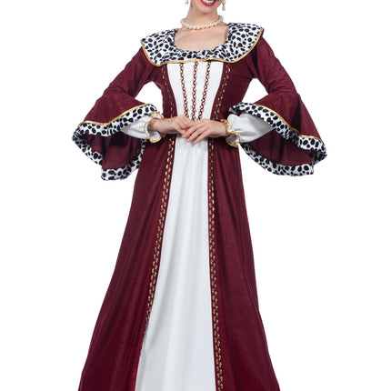 Feestbazaar Luxe Koninginnen Jurk Bordeaux