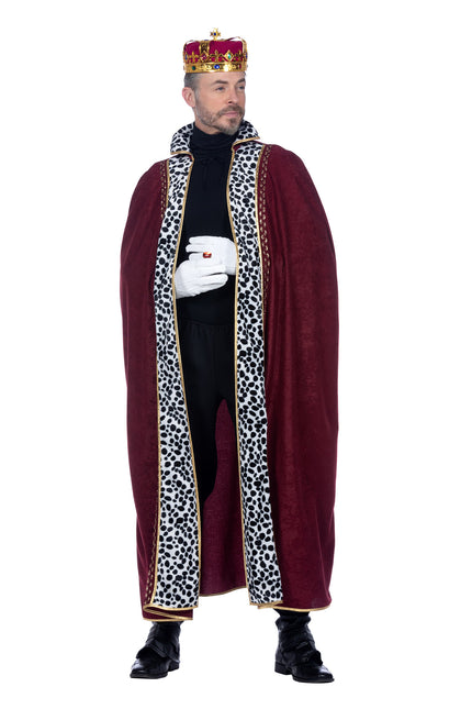 Feestbazaar Luxe Koningsmantel Heren Bordeaux