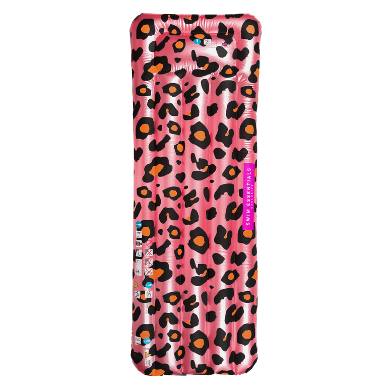 Feestbazaar Luxe Luchtbed Panterprint Rose Goud