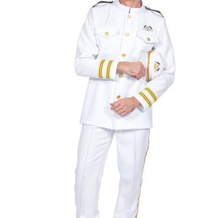 Feestbazaar Luxe Navy Officier Kostuum Heren