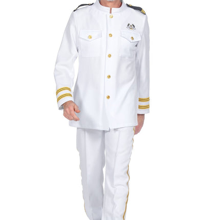 Feestbazaar Luxe Navy Officier Kostuum Heren