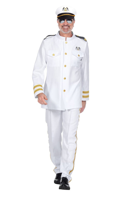 Feestbazaar Luxe Navy Officier Kostuum Heren