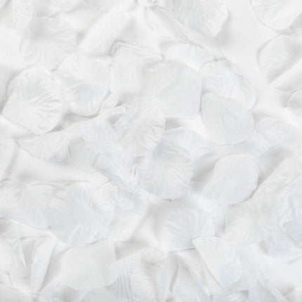 Feestbazaar Luxe witte rozenblaadjes