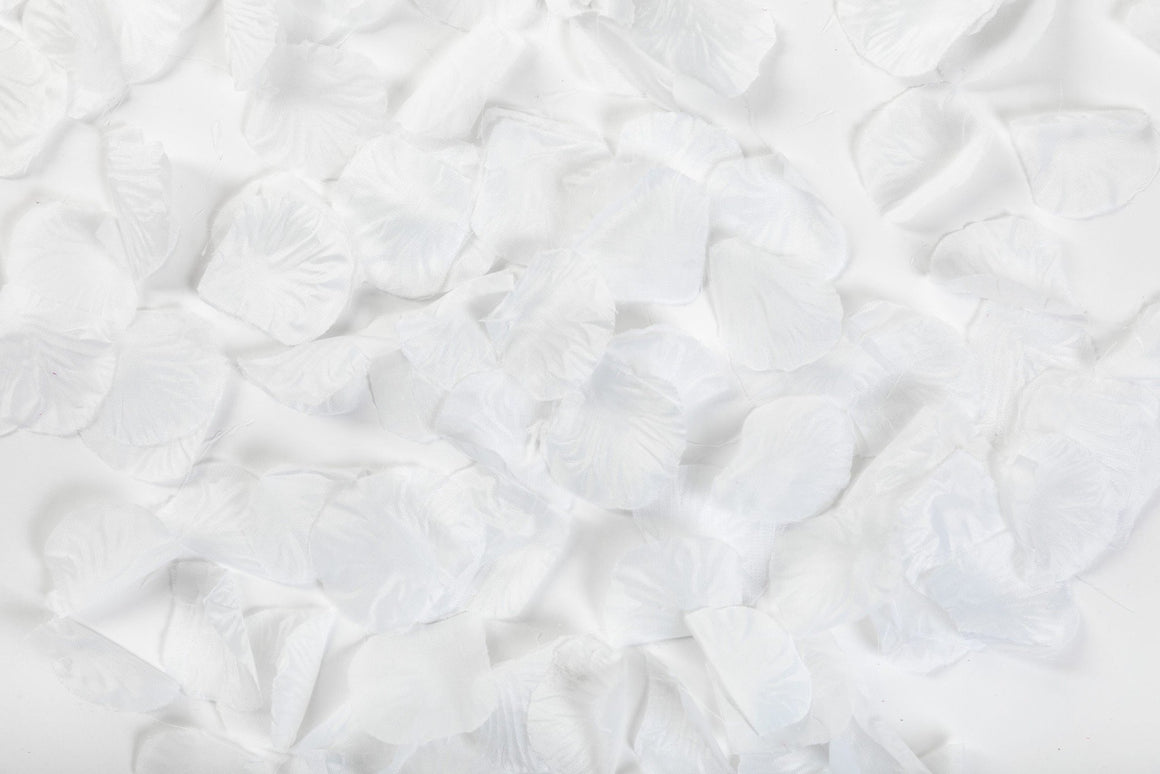 Feestbazaar Luxe witte rozenblaadjes