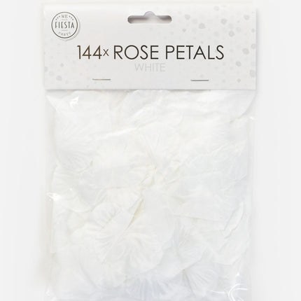 Feestbazaar Luxe witte rozenblaadjes