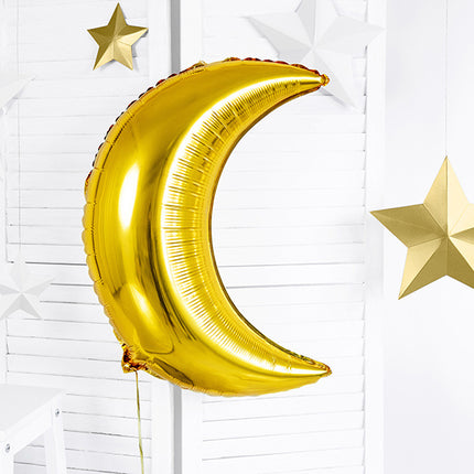 Feestbazaar Maan Folieballon goud 60cm