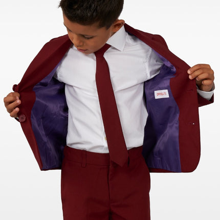 Feestbazaar Maatpak Chic Jongen Burgundy Opposuits