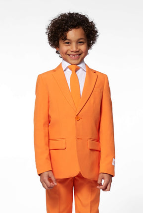 Feestbazaar Maatpak Chic Jongen Oranje Opposuits