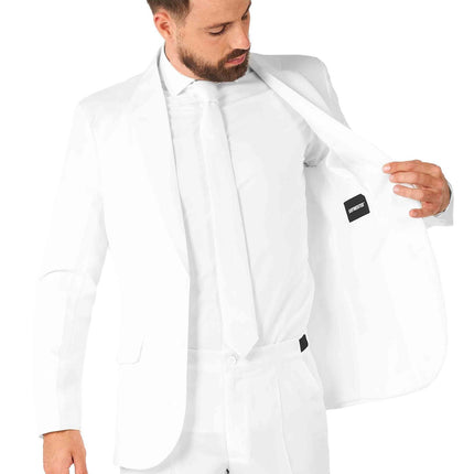 Feestbazaar Maatpak Solid White Heren Suitmeister