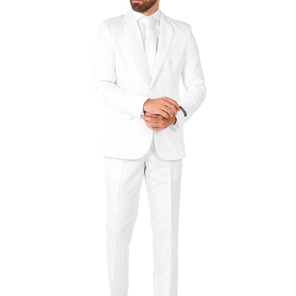 Feestbazaar Maatpak Solid White Heren Suitmeister