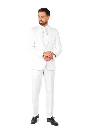 Feestbazaar Maatpak Solid White Heren Suitmeister