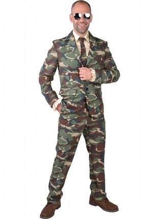 Feestbazaar Magic Suit Camouflage Leger Heren