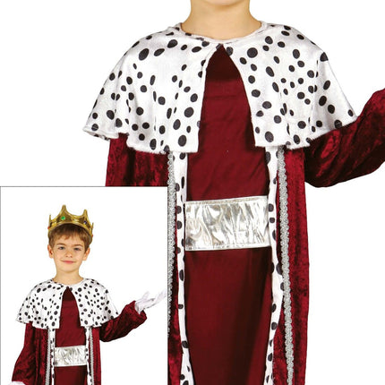 Feestbazaar Magisch Verkleedpak Koning Kind Rood