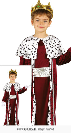 Feestbazaar Magisch Verkleedpak Koning Kind Rood