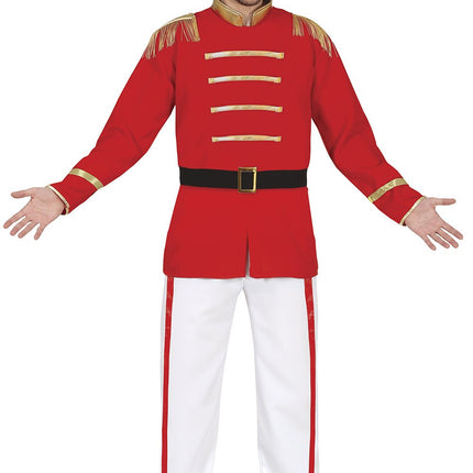 Feestbazaar Majorette Kostuum Man Rood Martin