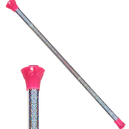 Feestbazaar Majorette Stok Holografisch/Roze