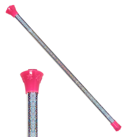 Feestbazaar Majorette Stok Holografisch/Roze