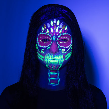Feestbazaar Make-up Set Bright Skull UV