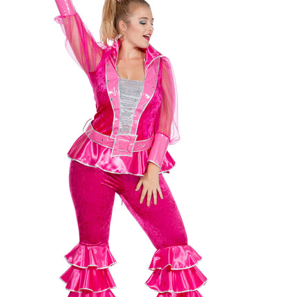 Feestbazaar Mama Mia kostuum luxe pink