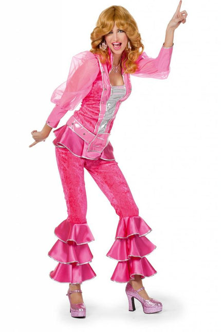 Feestbazaar Mama Mia kostuum luxe pink