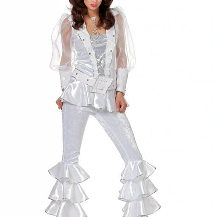 Feestbazaar Mama Mia kostuum luxe wit