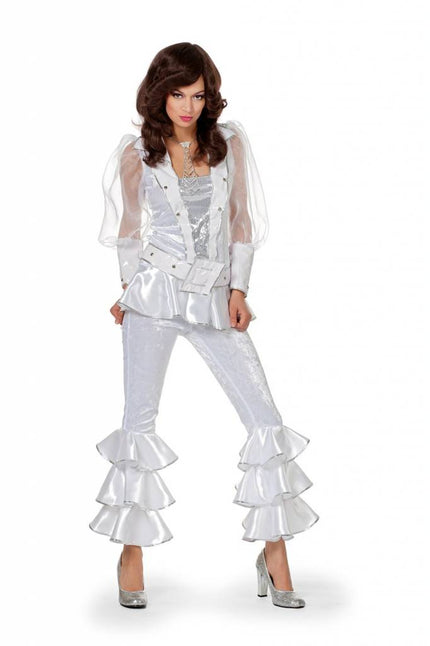 Feestbazaar Mama Mia kostuum luxe wit