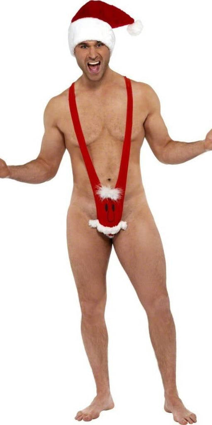 Feestbazaar Mankini kerstman