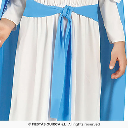 Feestbazaar Maria Verkleedkleding Meisje Blauw/Wit