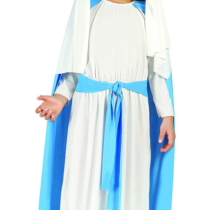Feestbazaar Maria Verkleedkleding Meisje Blauw/Wit