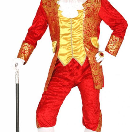 Feestbazaar Markies Carnaval pak rood budget