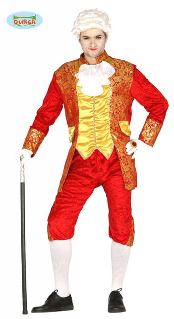 Feestbazaar Markies Carnaval pak rood budget