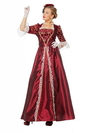 Feestbazaar Markiezin taft bordeaux