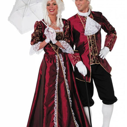 Feestbazaar Markiezin taft bordeaux