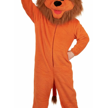 Feestbazaar Mascotte Pak Oranje Leeuw Pluche