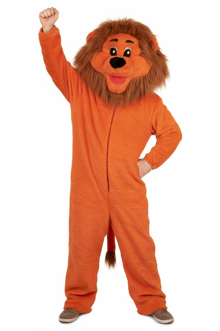 Feestbazaar Mascotte Pak Oranje Leeuw Pluche