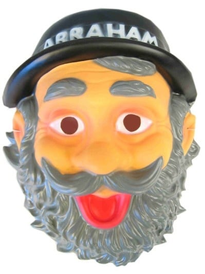 Feestbazaar Masker Abraham met Hoedje Plastic