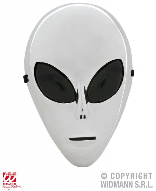 Feestbazaar Masker Alien zilver