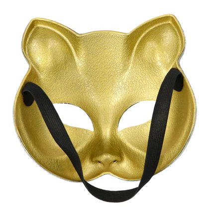 Feestbazaar Masker Disco Kat Goud