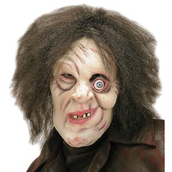 Feestbazaar Masker gebochelde met pruik