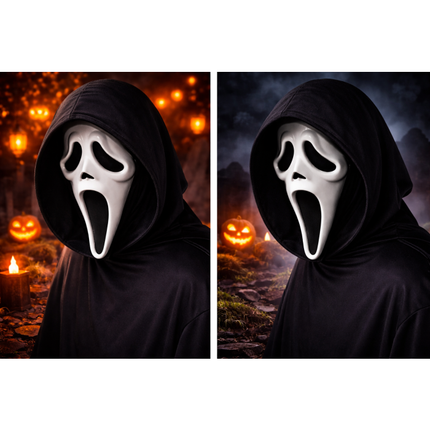 Feestbazaar Masker Ghost Face® met Capuchon