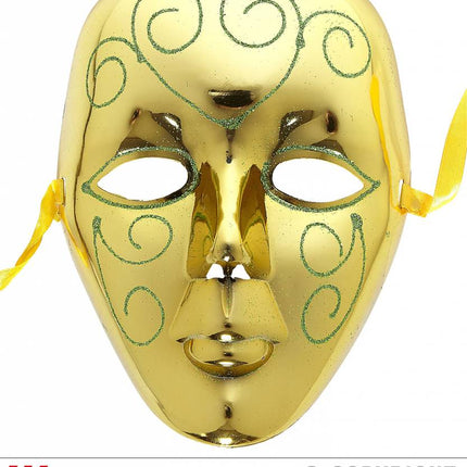 Feestbazaar Masker goud met glitter