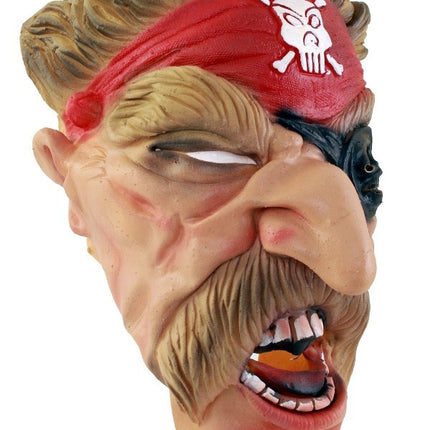 Feestbazaar Masker halloween piraat + snor foam
