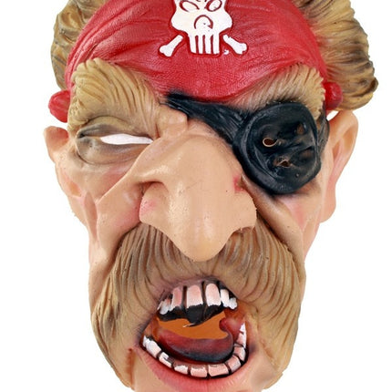 Feestbazaar Masker halloween piraat + snor foam
