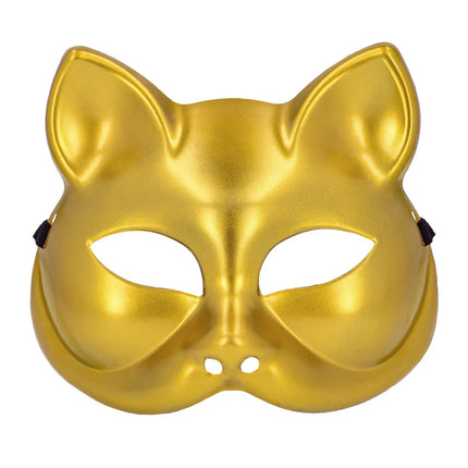 Feestbazaar Masker Kitty Goud